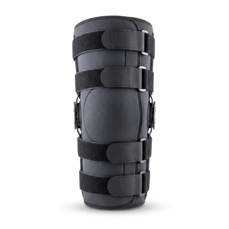 A bulky hinged knee brace